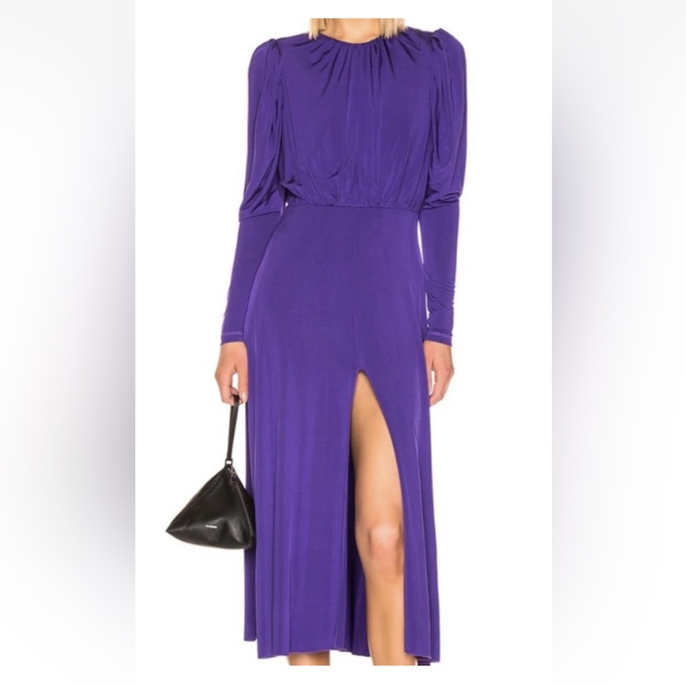 ROTATE Birger Christensen Long Sleeve Purple Dress